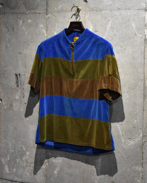Vintage《DAVINCI》1960s Velour Half-zip s/s Pull Over