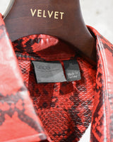 Archive《asos》Python Patterned Fake Leather Shirt