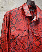 Archive《asos》Python Patterned Fake Leather Shirt