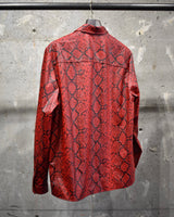 Archive《asos》Python Patterned Fake Leather Shirt
