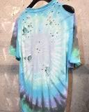 Vintage 1990s《FRUIT OF THE LOOM》 "YES" Tie-dye Band T-shirt