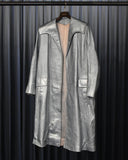 Vintage Blue Leather Coat