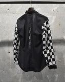 Vintage《Sassa》1980s Checker Sleeves Shirt
