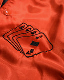 Vintage《California》1970s-1980s “Playing Cards” Red Satin Jacket