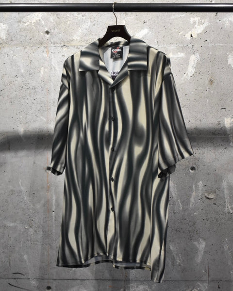 Vintage《COOL J SPORT》1990s Deadstock Polyester Open-collar Shirt