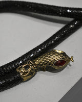 Vintage《DL Auld》1970s Metal Mesh Snake Necklace