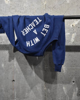 Vintage《Healthknit》1970s-1980s "BET WITH A TEACHER" Slang Message Sweatshirts