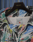 Vintage《Leon orde》1980s-1990s Splash Painted Pattern Half-zip Pullover Jacket