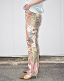 Vintage 1960s-1970s《Wrangler》“John Lennon” Hand-drawn Art Printed Psychedelic Pants
