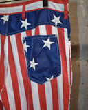 Vintage 1980s-1990s Hand made "Cotton×Nylon" stars and stripes boots-cut pants