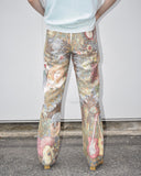 Vintage 1960s-1970s《Wrangler》“John Lennon” Hand-drawn Art Printed Psychedelic Pants