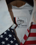 Vintage 1990s《CAmiciA》"100%Rayon" American flag pattern shirt