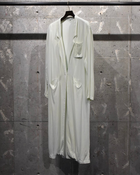 Vintage《GLENN WILLIAMS》1980s Pale Green All Rayon Shirt Type Long Jacket