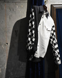 Vintage《Sassa》1980s Checker Sleeves Shirt