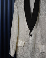 Vintage《First Nighter》1960s Rose Patterned White Taxied Jacket