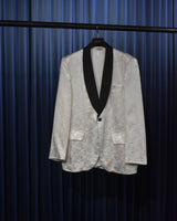 Vintage《First Nighter》1960s Rose Patterned White Taxied Jacket