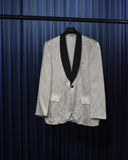 Vintage《First Nighter》1960s Rose Patterned White Taxied Jacket