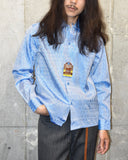 Vintage 1950s《TOWN TOPIC》 "Deadstock" Fine Patterned Silk Shirt
