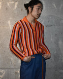 Vintage 1970s Crochet Knit Polo Shirt