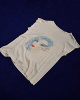 Vintage 1990s Women's Face Sleeveless T-shirt