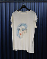 Vintage 1990s Women's Face Sleeveless T-shirt