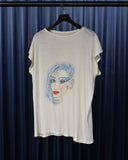Vintage 1990s Women's Face Sleeveless T-shirt