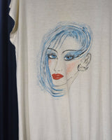 Vintage 1990s Women's Face Sleeveless T-shirt