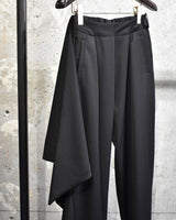 Archive《ISSEY MIYAKE》2000s Tapered Slacks with Drapey Fabric on One Side