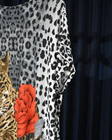 Vintage Rhinestone Leopard Sleeveless Tunic