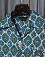 Vintage《CLUB 707》1970s Wallpaper Print Pajama Shirt