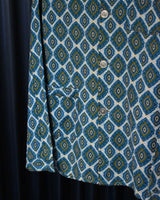 Vintage《CLUB 707》1970s Wallpaper Print Pajama Shirt