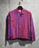Vintage《Fraternity Prep》1950s Rayon Check Shirt