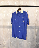 Vintage 1960s《NAT NAST》Open-collar Rayon Bowling Shirt
