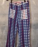 Vintage 1970s《Maverick》 "Red×White×Blue" Star Bell Bottoms