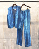 Vintage 1950s《H BAR C》Blue Glitter Set-up