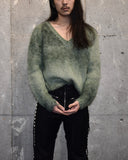 Vintage 1960s-1970s "Handmade" Mohair V-Neck Knit