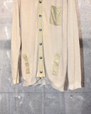 Vintage《Salvatore Ferragamo》 "Cotton×Linen" Summer Knit