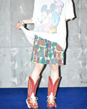 Vintage 1970s Patterned Cotton Short Pants