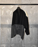 Vintage 1980s "Handmade" Black Linen Haori Jacket