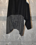 Vintage 1980s "Handmade" Black Linen Haori Jacket