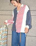 Vintage 1990s 《CAMICIA》 "100%Rayon" Stars and Stripes Patterned Shirt