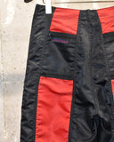 Vintage 1980s《SHUTTLE SERIES》Black×Red Zip Nylon Pants