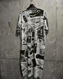 Vintage 1990s《Anvil》Newspaper Print Long T-shirt