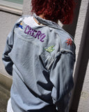 Vintage 1970s《Montgomery Ward》 “CHERYL” Embroidered Distressed Chambray Western Shirt