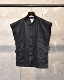 Vintage 1980s《En Chante》Shirring Cotton×Nylon Vest