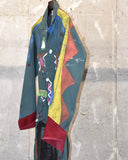 Vintage 1980s 《Wear Guard》 Hand-painted Glitter & Leather Patchwork Jumpsuit