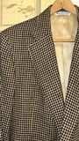 Vintage《ATHLETIC BUILD》Houndstooth Patterned Tailored Jacket
