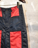 Vintage 1980s《SHUTTLE SERIES》Black×Red Zip Nylon Pants