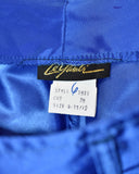 Vintage 1980s《Le Yamli》Blue Nylon Zipper Pants
