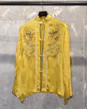 Vintage 1950s “Golden Dragon Embroidered” China Shirt&Pants Set-up